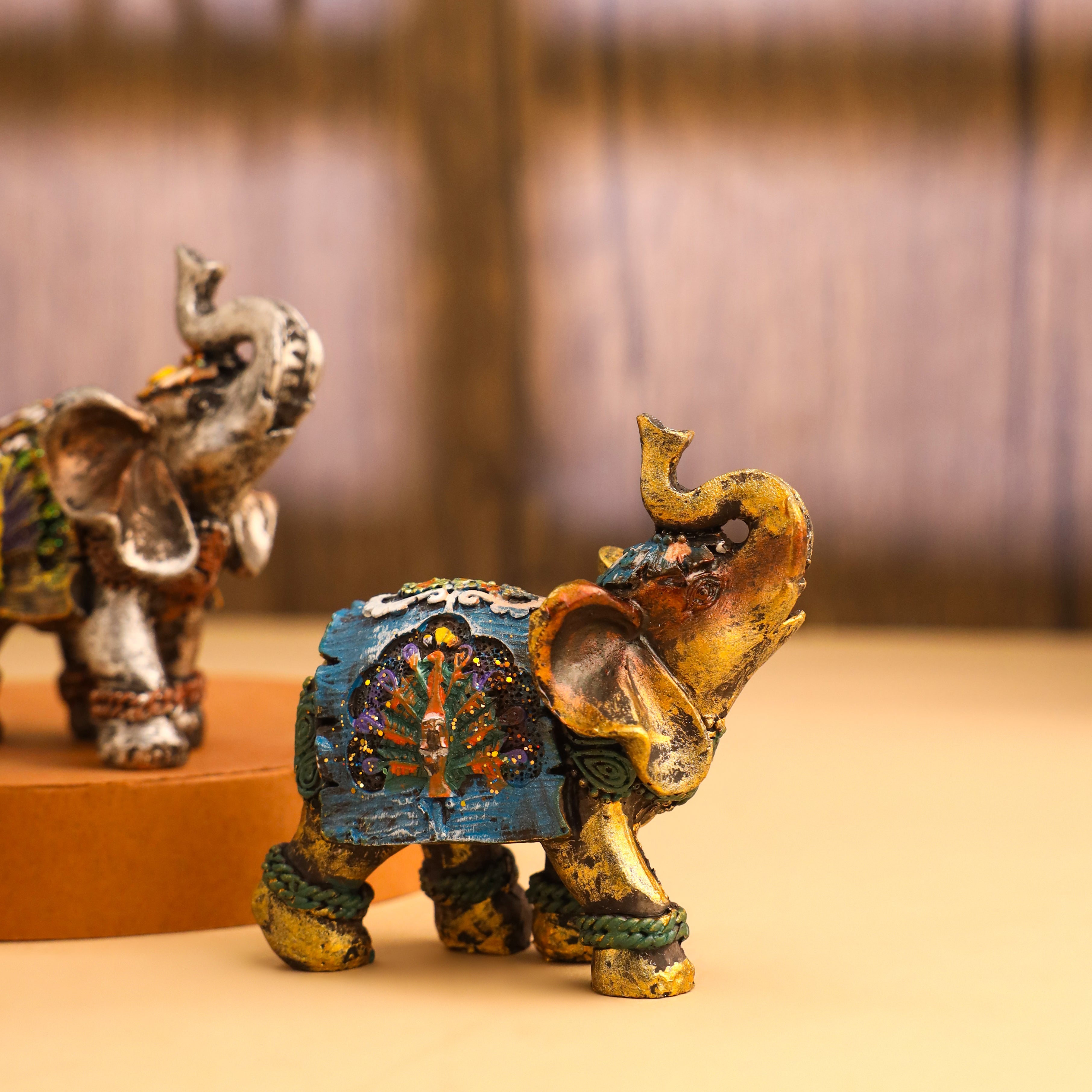 Polyresin Elephant Statue (Set Of 3) Vedansh Craft