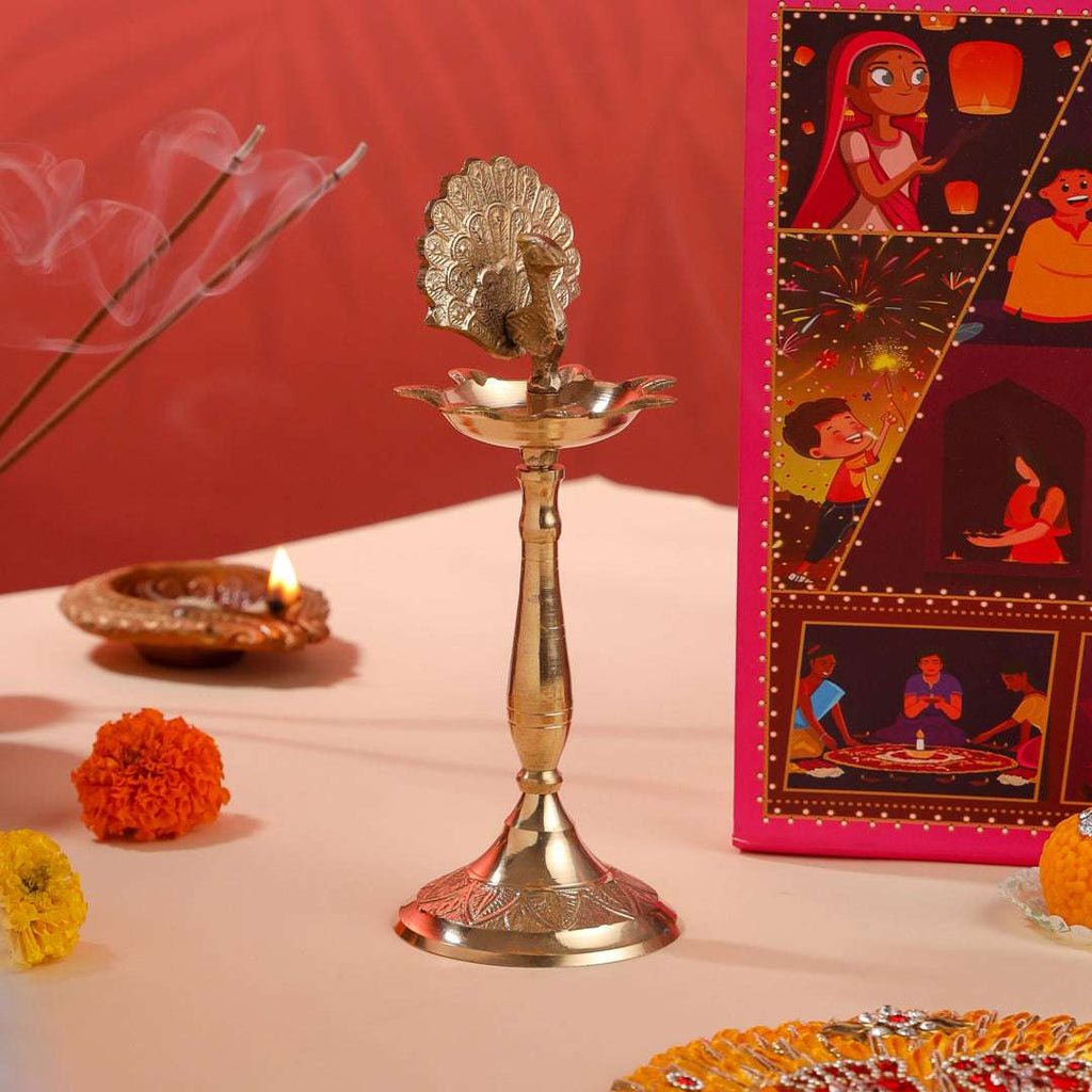 Brass Peacock Samai Festive Gift Hamper Vedansh Craft