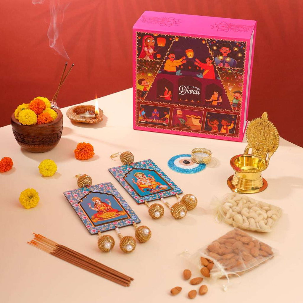 Brass Ashtalakshmi Diya Festive Gift Hamper Vedansh Craft