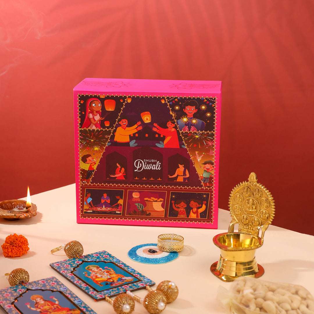 Brass Ashtalakshmi Diya Festive Gift Hamper Vedansh Craft