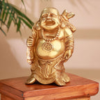 Brass Laughing Buddha Statue (9.5 Inch) Vedansh Craft
