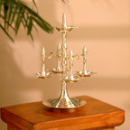 Brass Decorative Multi Wick Lamp (10.5 Inch) Vedansh Craft