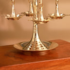 Brass Decorative Multi Wick Lamp (10.5 Inch) Vedansh Craft