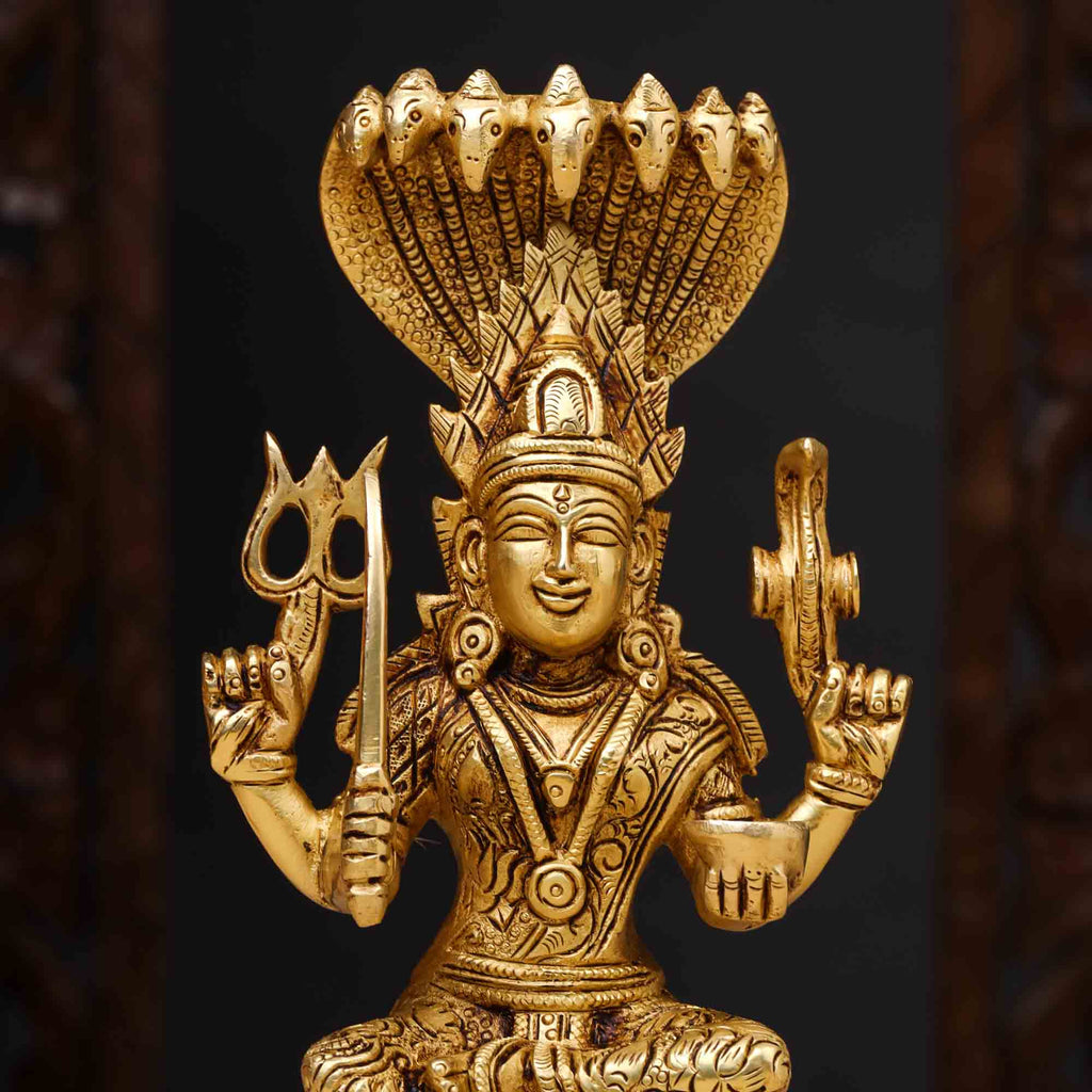 Brass Sitting Karumari Amman Idol (8.5 Inch) Vedansh Craft