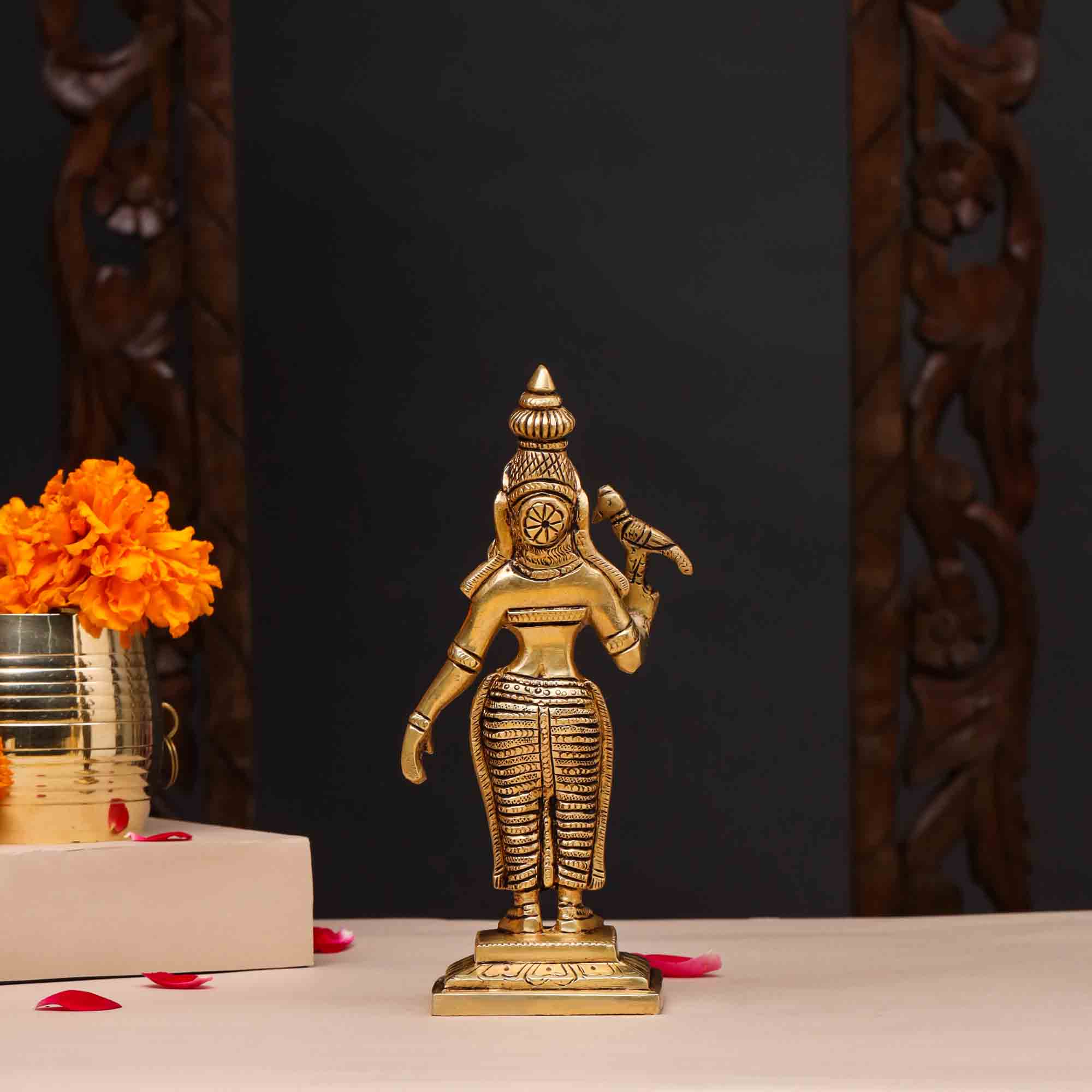 Brass Madurai Meenakshi Devi Idol (7.5 Inch) Vedansh Craft