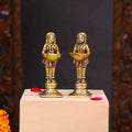 Brass Standing Deep Lakshmi Pair (4.5 Inch) Vedansh Craft