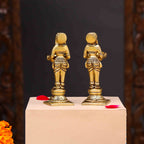 Brass Standing Deep Lakshmi Pair (4.5 Inch) Vedansh Craft