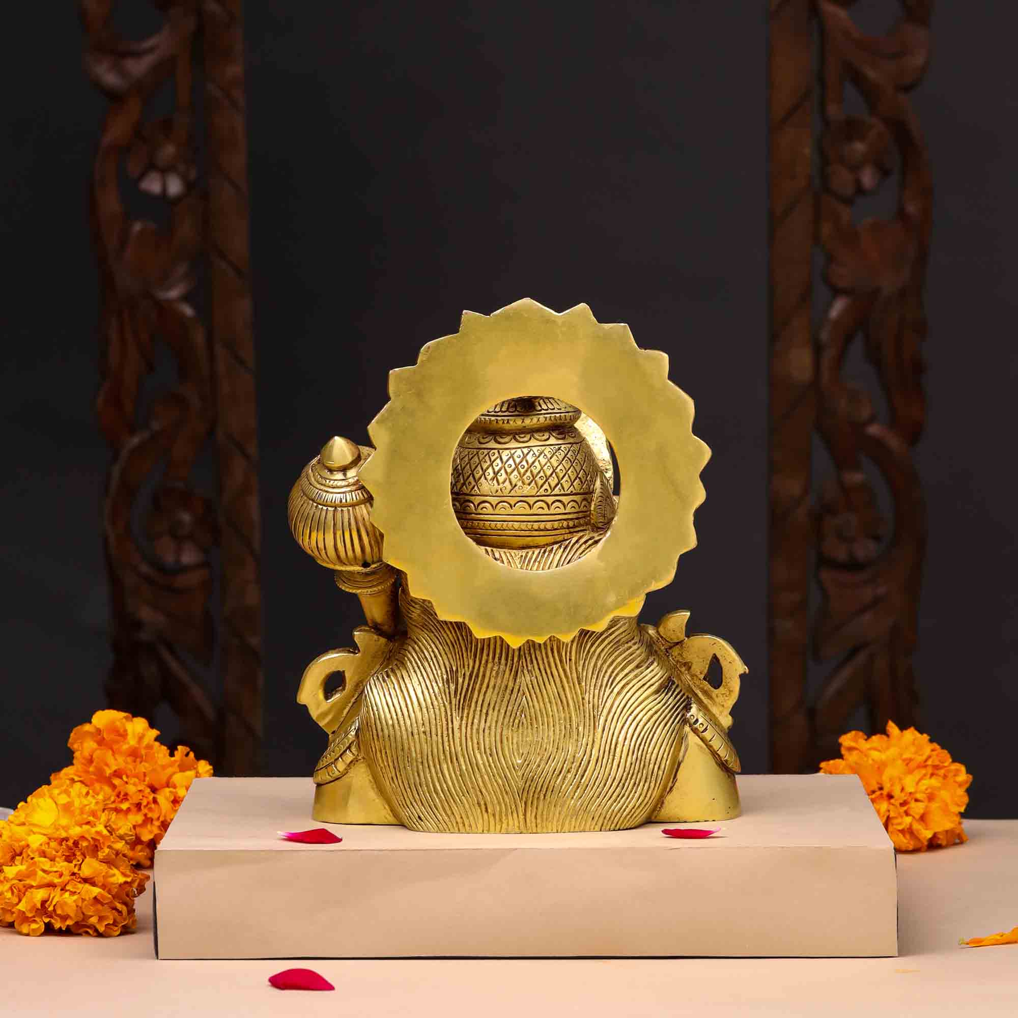 Brass Lord Hanuman Bust Idol (8 Inch) Vedansh Craft