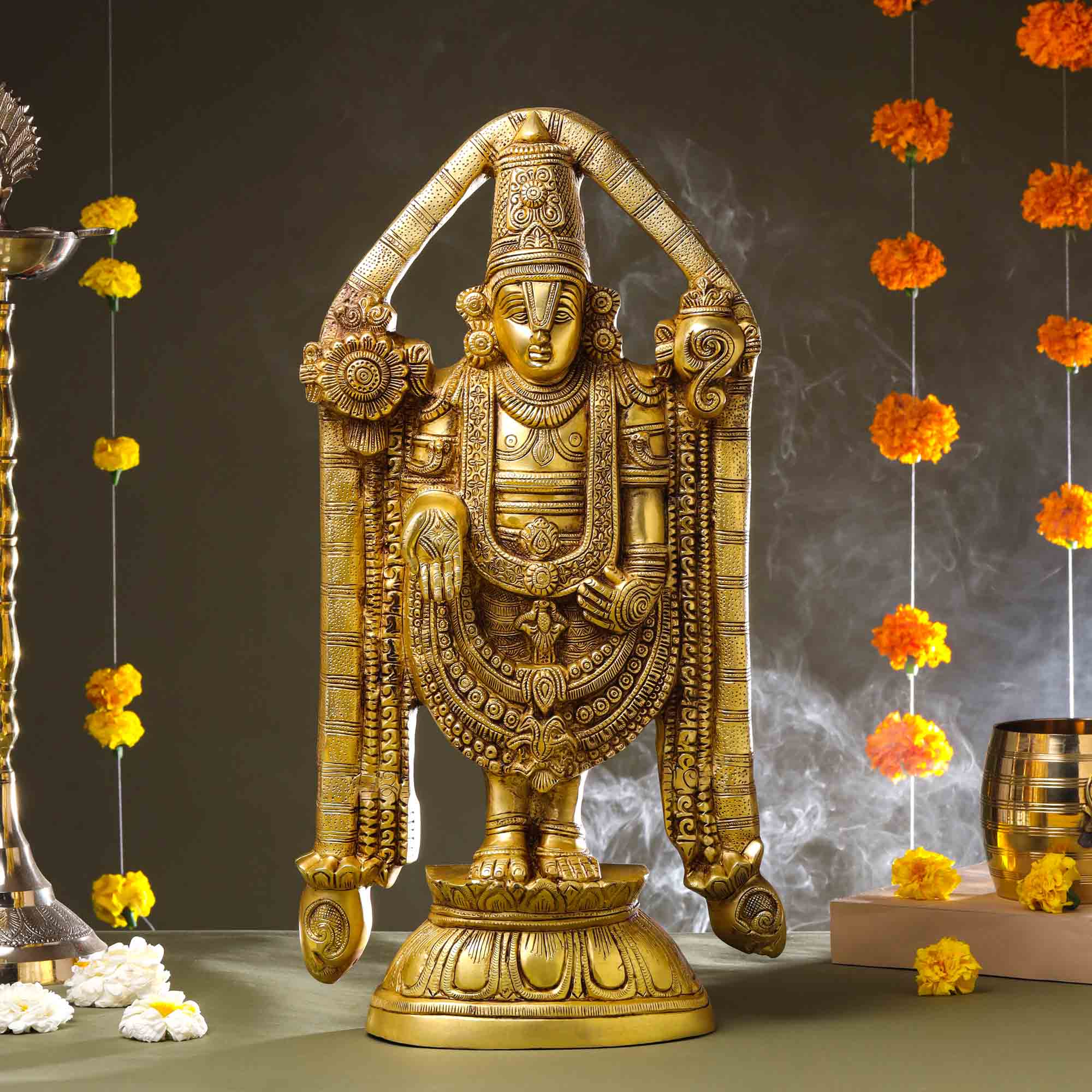 Brass Tirupati Balaji/Venkateshwar Idol (21 Inch) Vedansh Craft