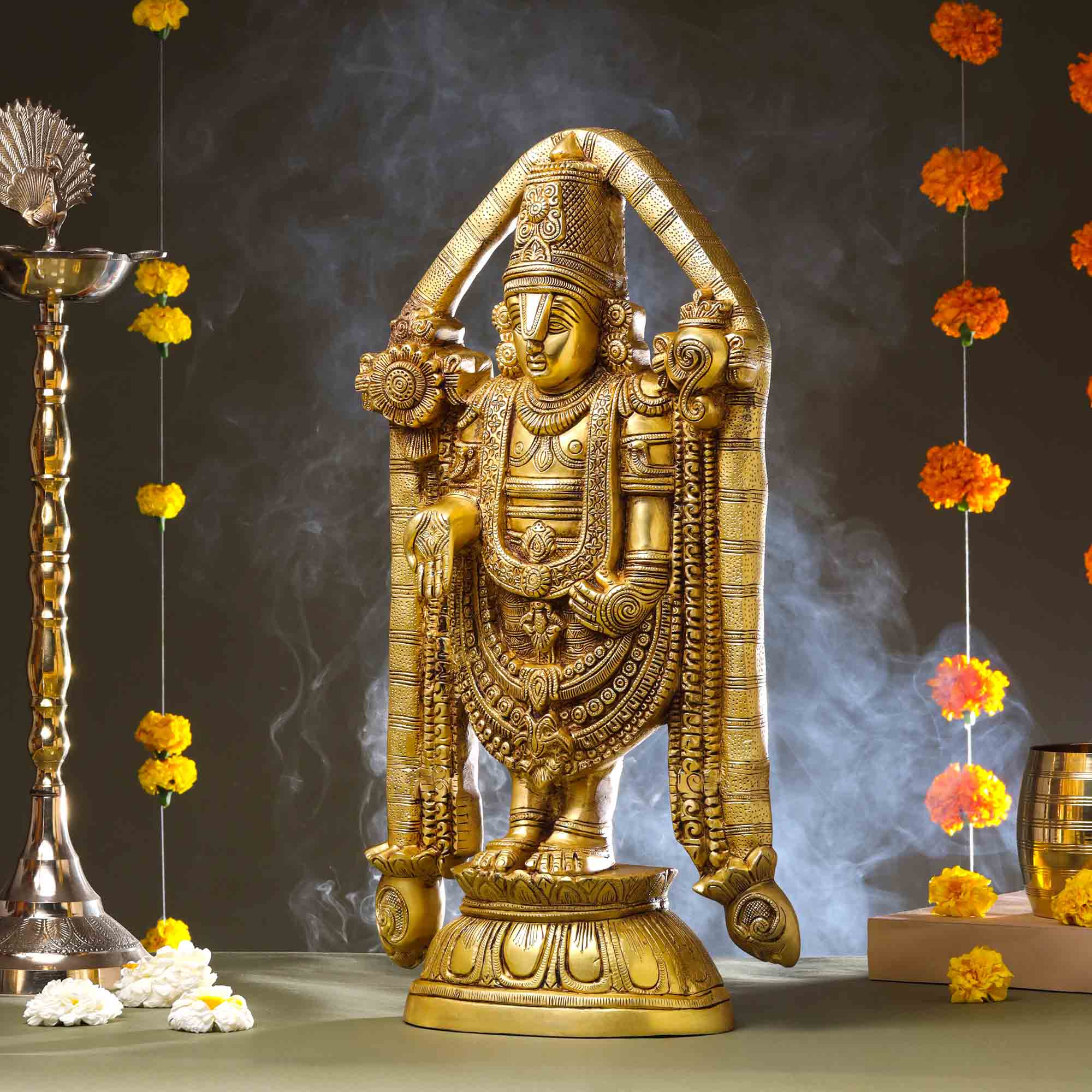 Brass Tirupati Balaji/Venkateshwar Idol (21 Inch) Vedansh Craft