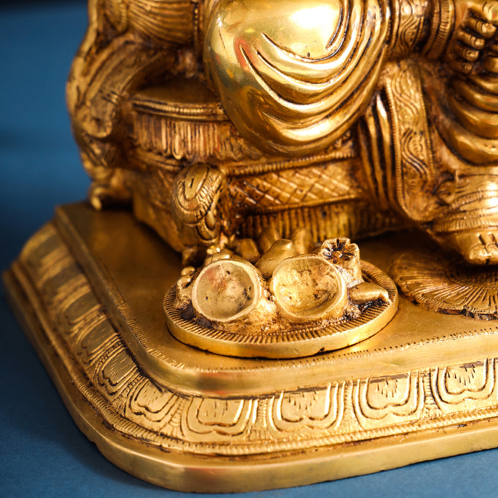 Brass Superfine Lord Sitting Ganesha Idol (17.5 Inch) Vedansh Craft