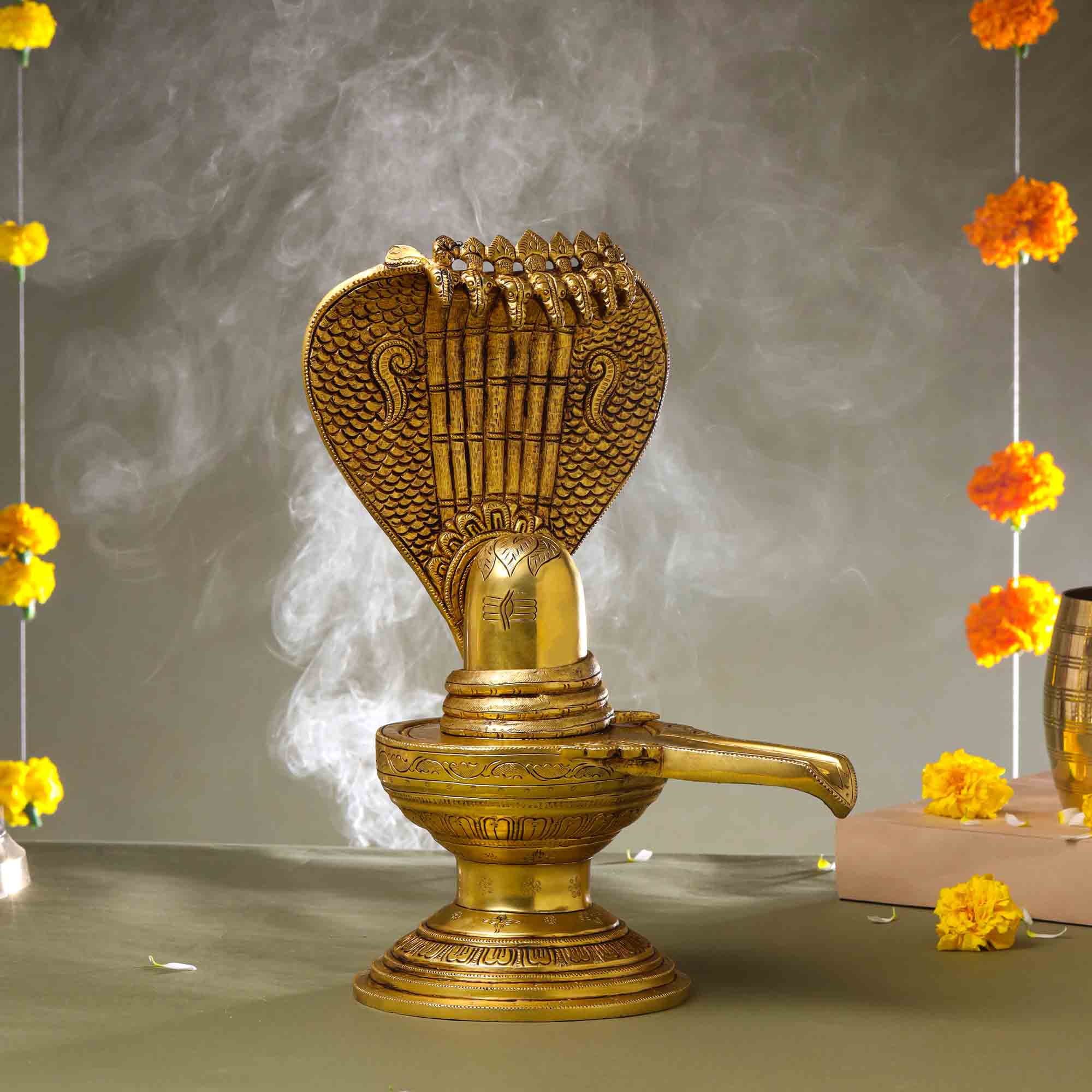Brass Superfine Shivling/Shivlingam Idol Vedansh Craft