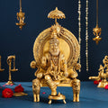 Brass Maharaja Agrasen On Throne (18.5 Inch) Vedansh Craft
