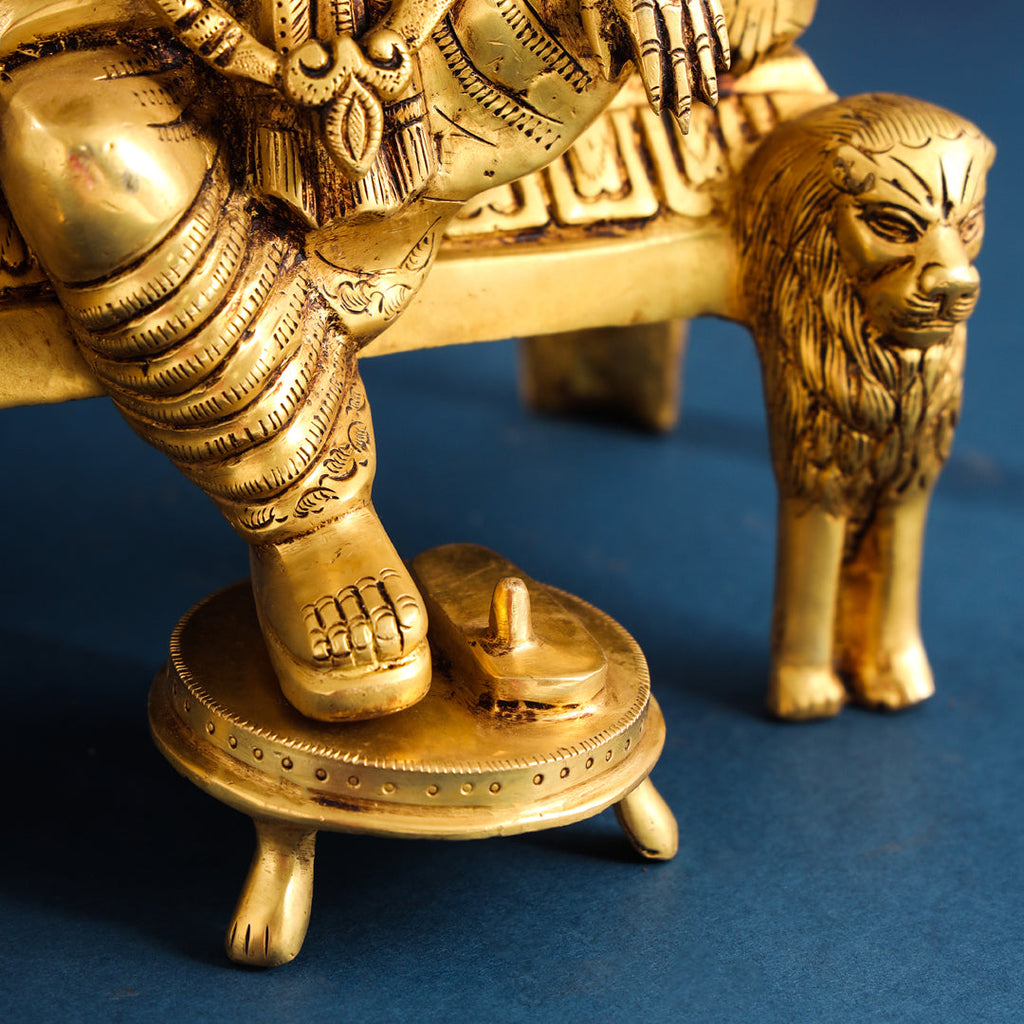 Brass Maharaja Agrasen On Throne (18.5 Inch) Vedansh Craft