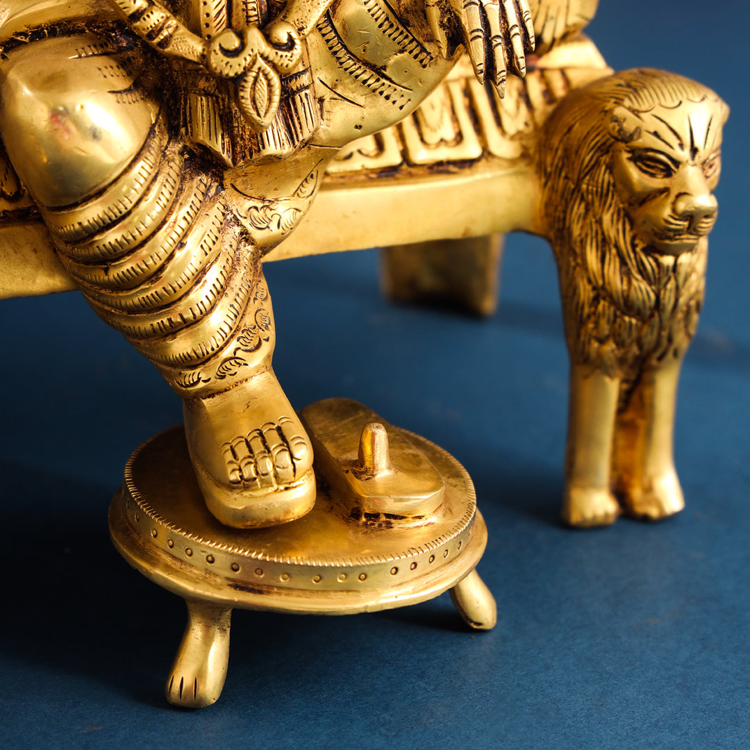 Brass Maharaja Agrasen On Throne (18.5 Inch) Vedansh Craft
