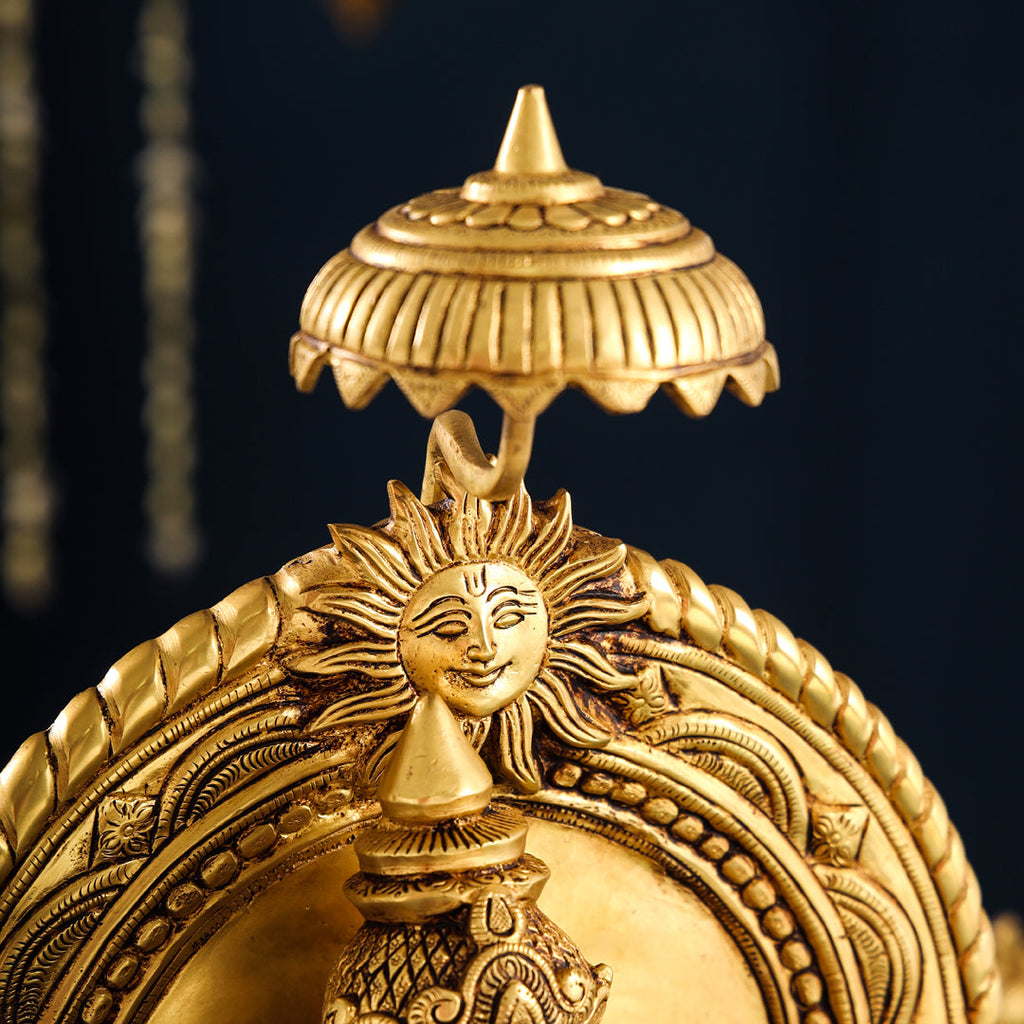 Brass Maharaja Agrasen On Throne (18.5 Inch) Vedansh Craft