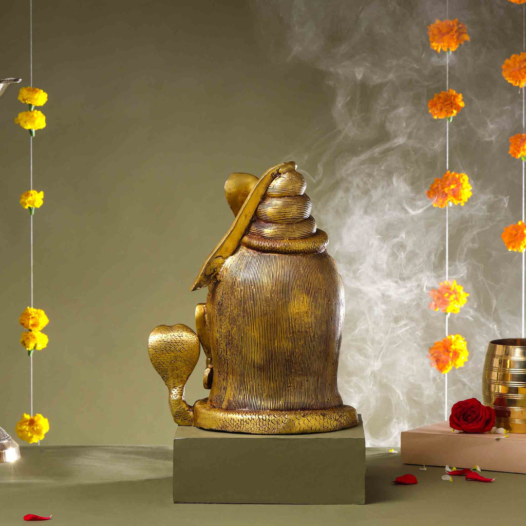Brass Shiva Head Statue (12 Inch) Vedansh Craft
