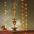 Brass Peacock Long Lamp (34 Inch) Vedansh Craft