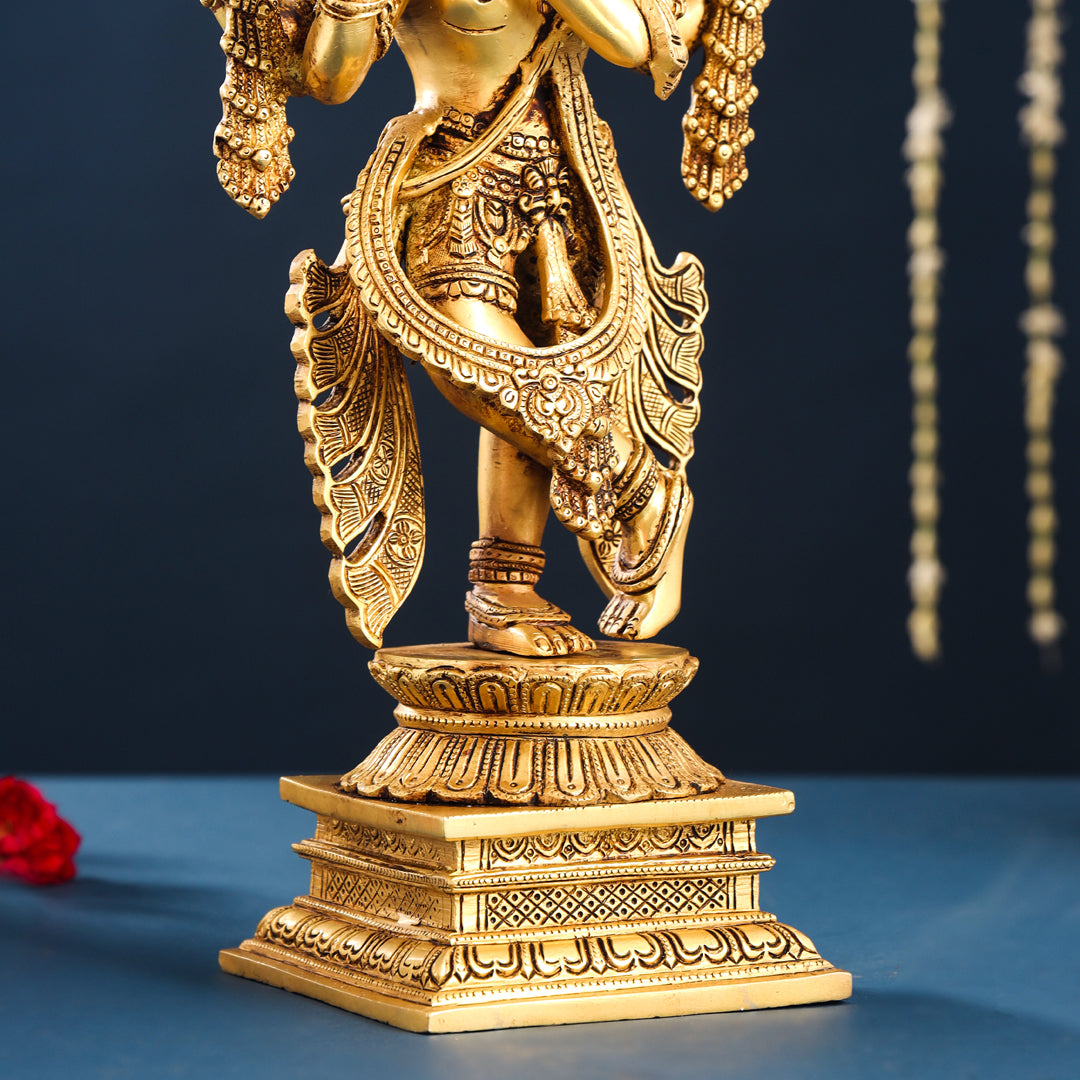 Brass Standing Krishna Statue (19.5 Inch) Vedansh Craft