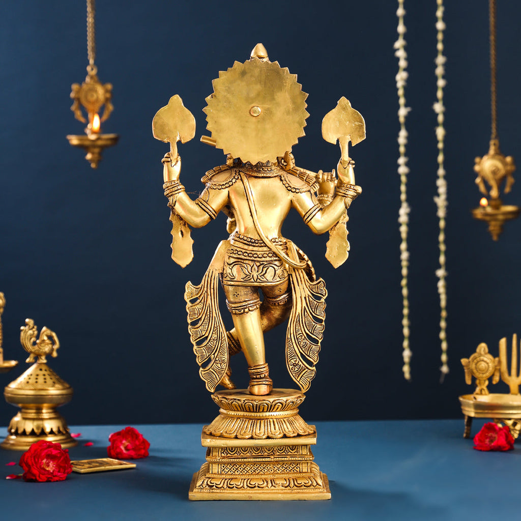 Brass Standing Krishna Statue (19.5 Inch) Vedansh Craft