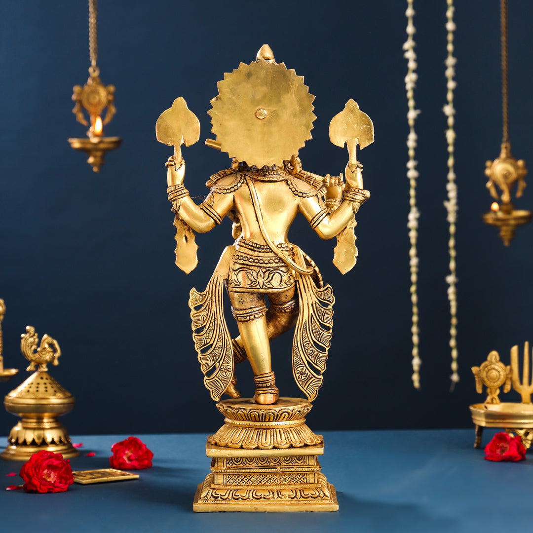 Brass Standing Krishna Statue (19.5 Inch) Vedansh Craft