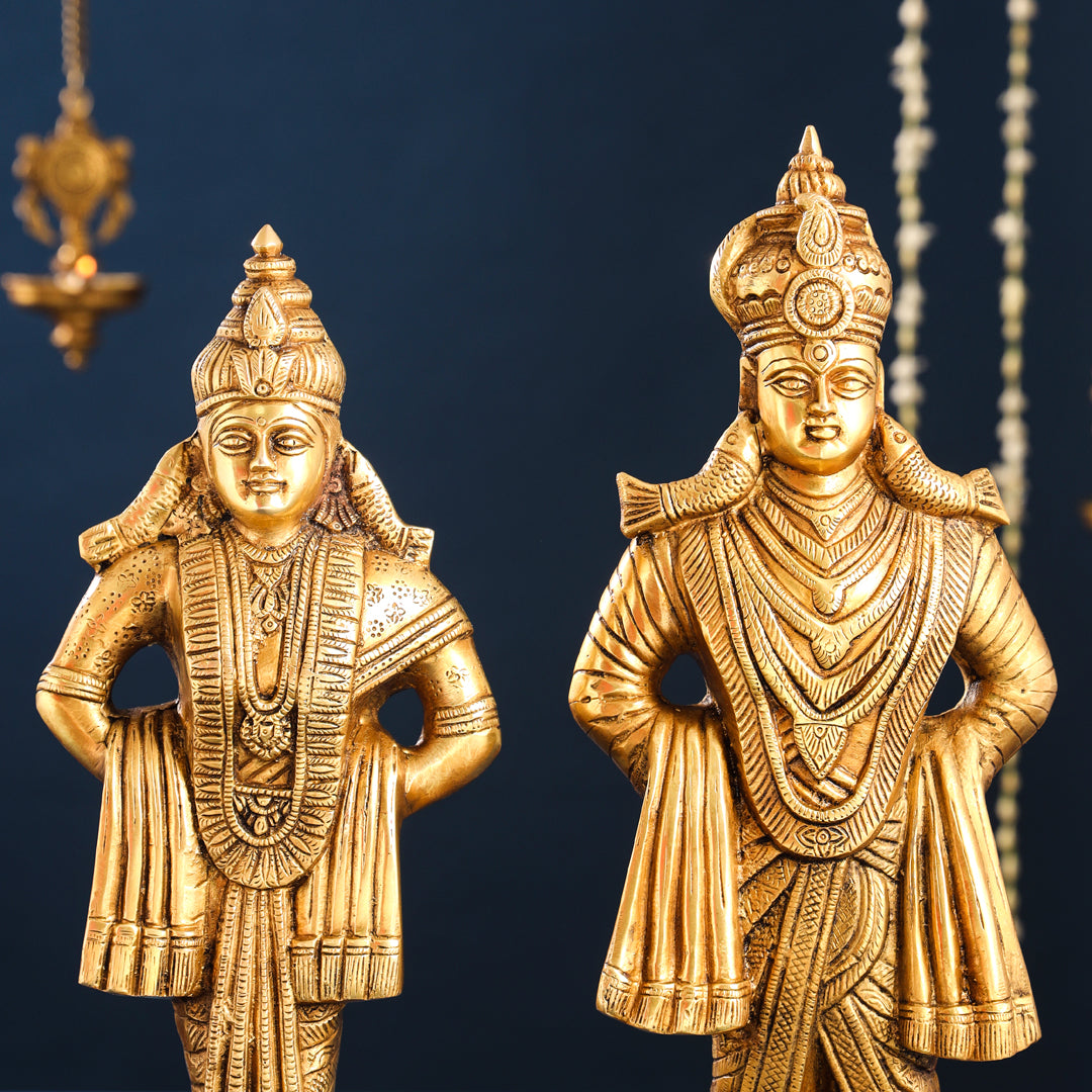 Brass Vitthal Rukmini Idols Set Vedansh Craft