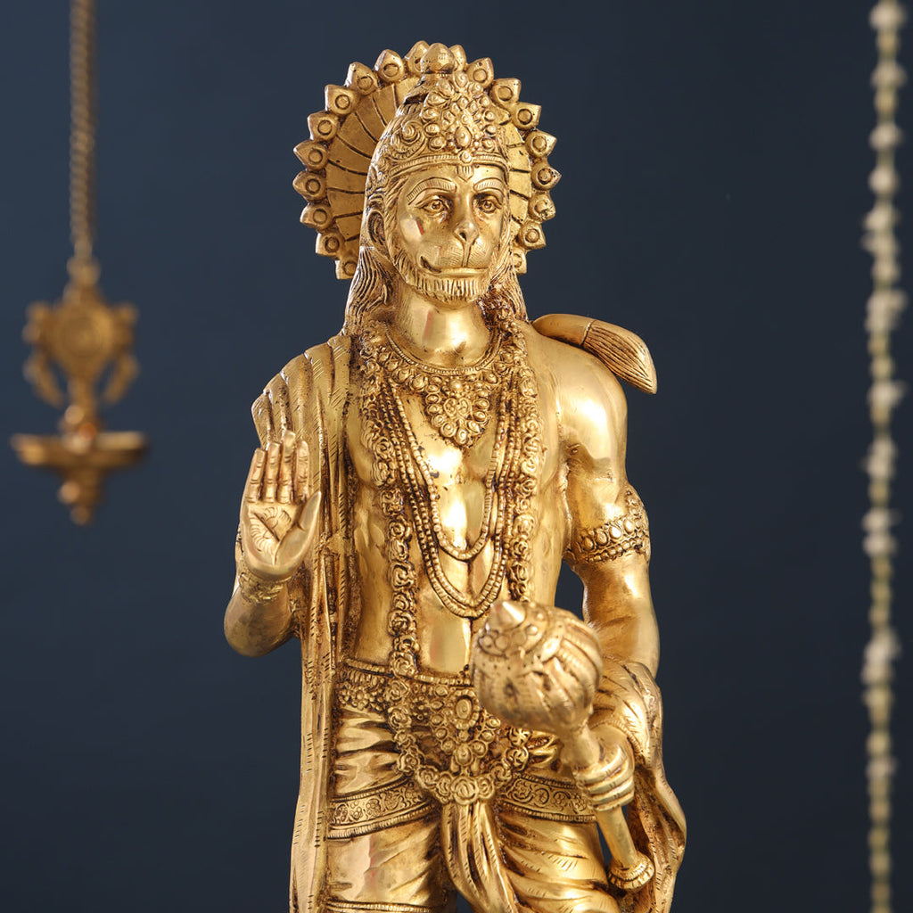 Brass Standing Hanuman Idol (23 Inch) Vedansh Craft