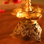 Brass Peacock Long Lamp (34 Inch) Vedansh Craft
