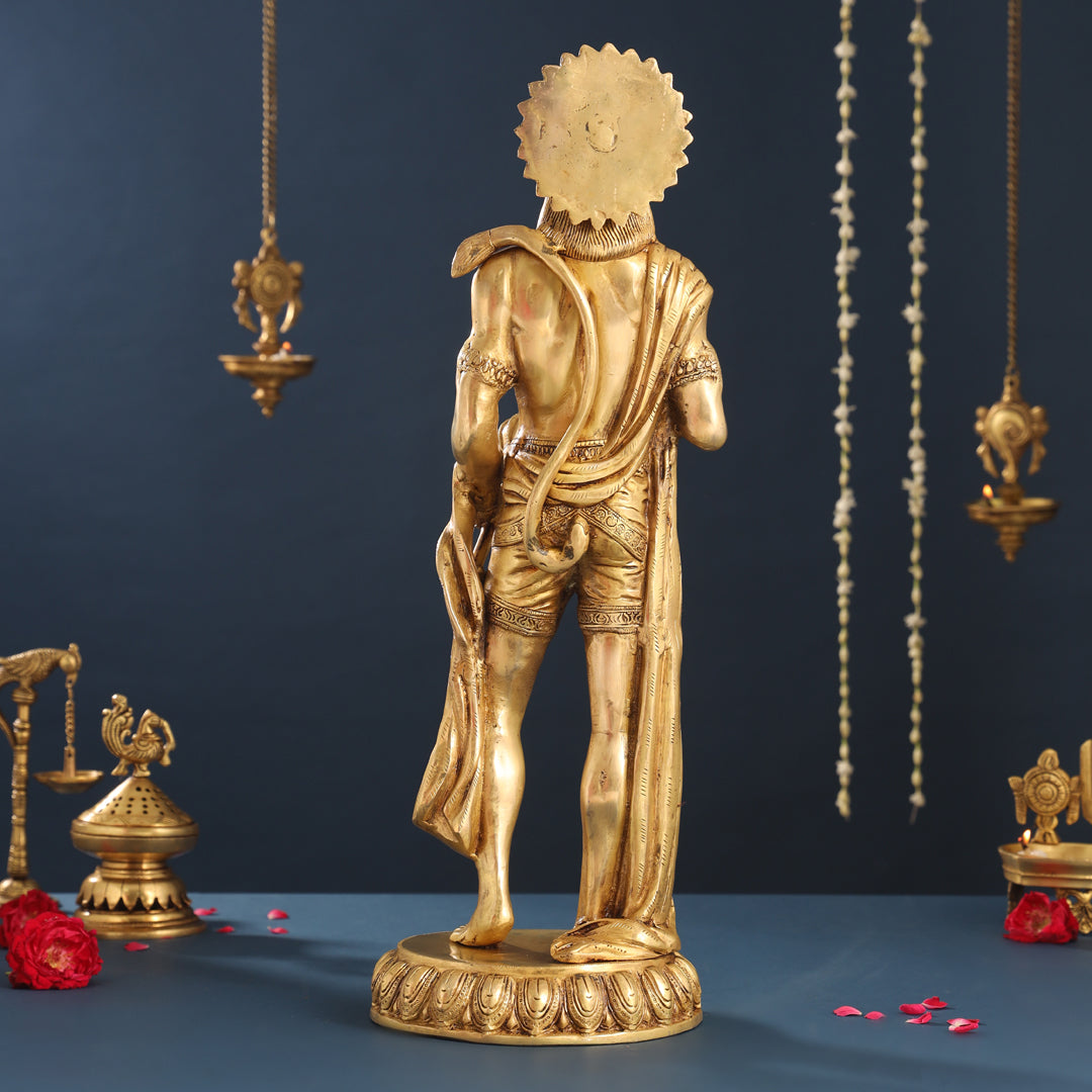 Brass Standing Hanuman Idol (23 Inch) Vedansh Craft