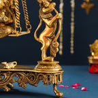 Brass Superfine Sitting Ganesha On Swing/Jhula (18.5 Inch) Vedansh Craft