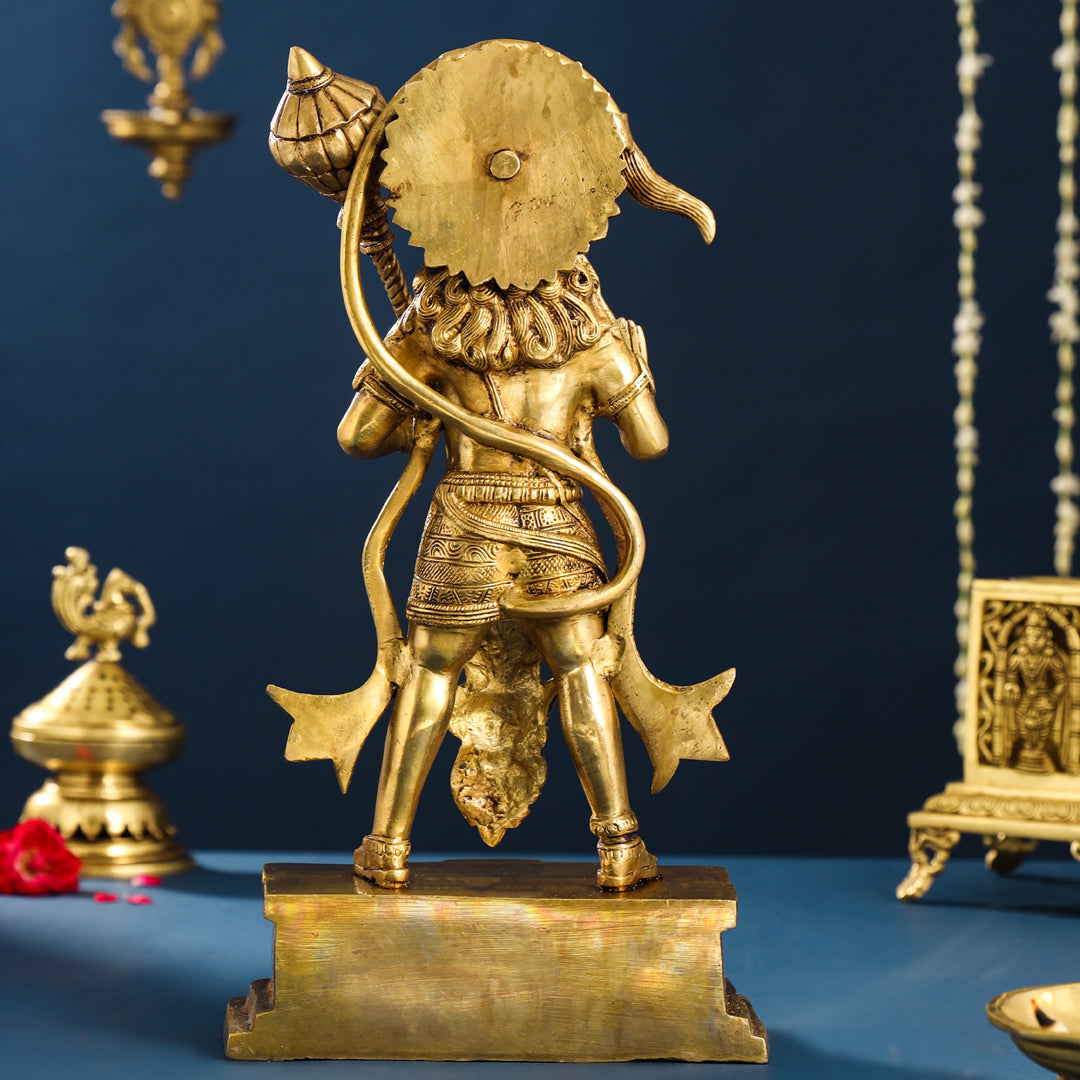 Brass Standing Hanuman Idol (15.5 Inch) Vedansh Craft