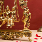 Brass Superfine Sitting Radha Krishna Jhula (18 Inch) Vedansh Craft
