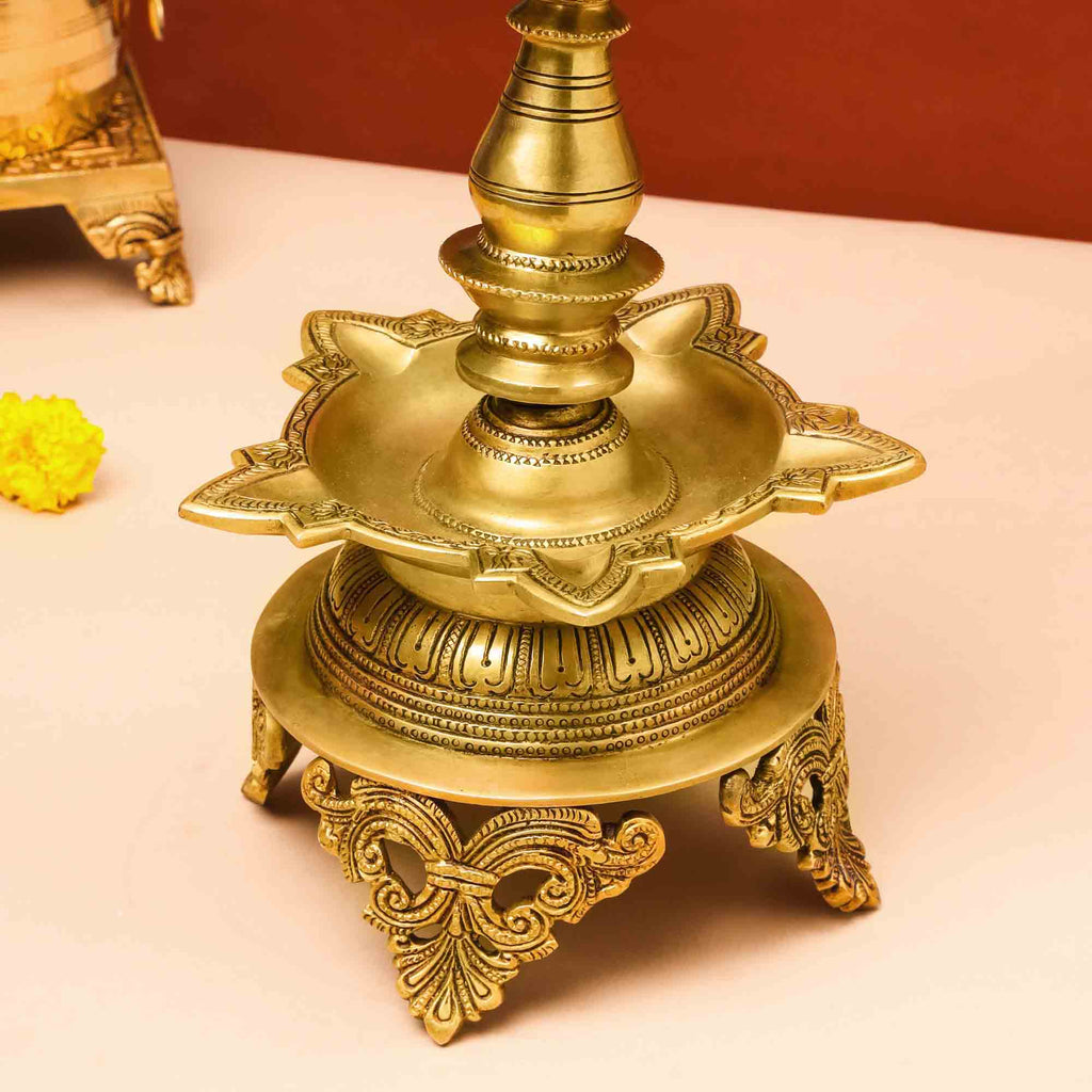 Brass Superfine Krishna Lamp (26 Inch) Vedansh Craft