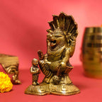 Brass God Narasimha Idol (5.5 Inch) Vedansh Craft