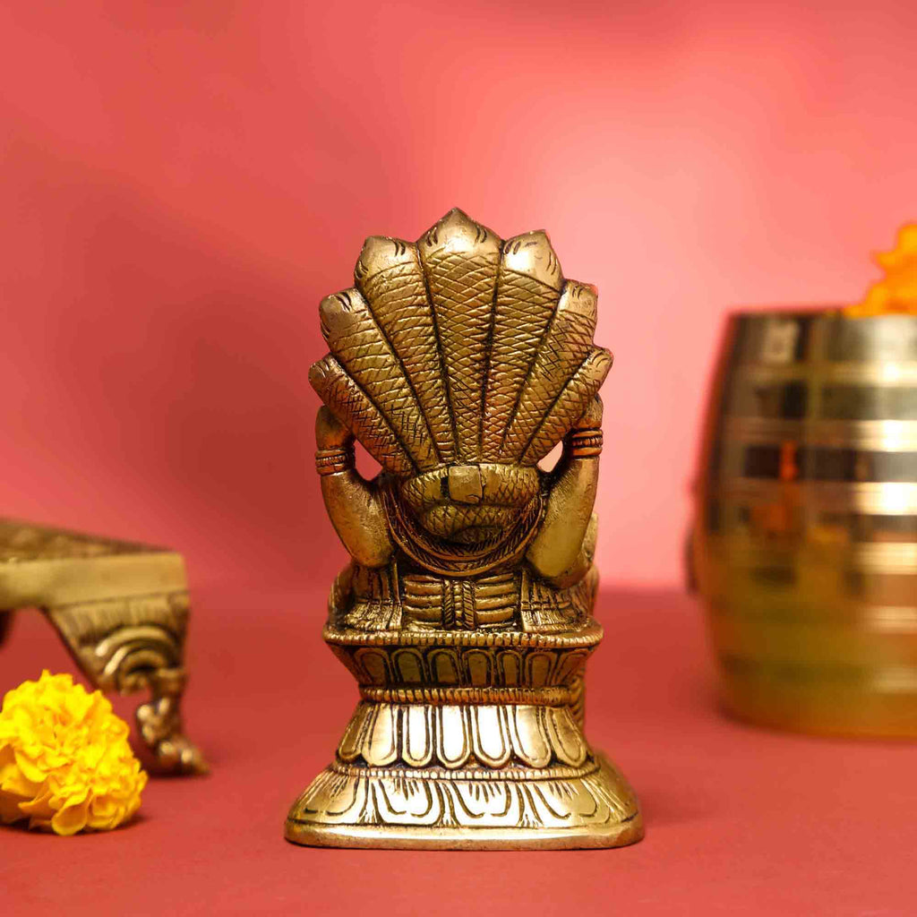 Brass God Narasimha Idol (5.5 Inch) Vedansh Craft