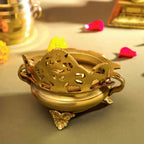Brass Handcarved Urli Bowl (6.5 Inch) Vedansh Craft
