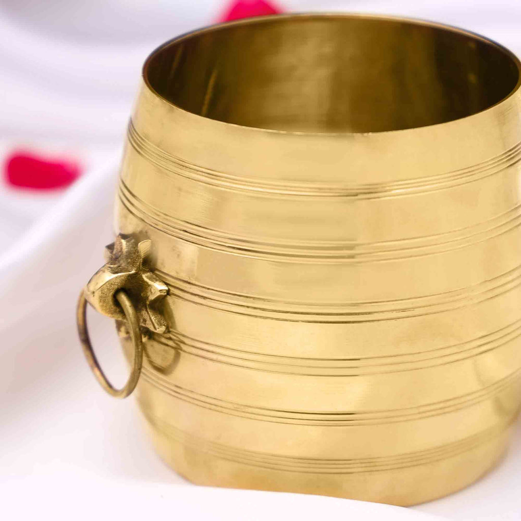 Brass Kerala Rice Vessel (4.5 Inch) Vedansh Craft