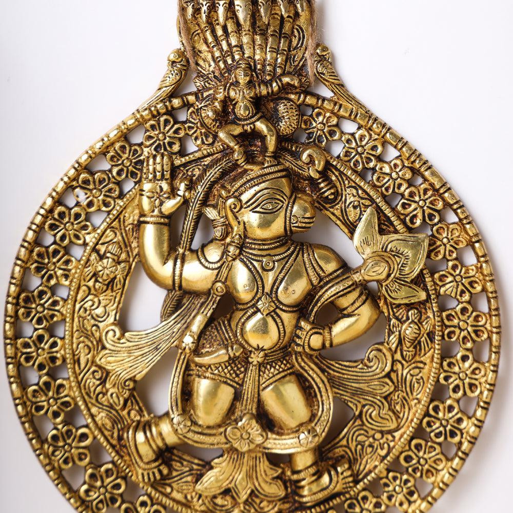 Brass Lord Hanuman Wall Hanging (12 Inch) Vedansh Craft