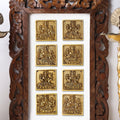 Brass Ashtalakshmi Hanging Plates Set (4 Inch) Vedansh Craft