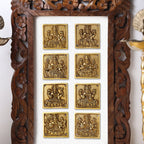 Brass Ashtalakshmi Hanging Plates Set (4 Inch) Vedansh Craft
