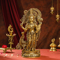 Brass Superfine Standing Lord Murugan/Kartikeya Idol (20 Inch) Vedansh Craft