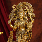 Brass Superfine Standing Lord Murugan/Kartikeya Idol (20 Inch) Vedansh Craft