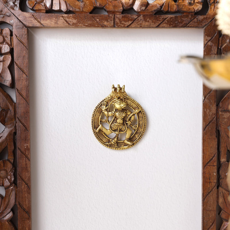 Brass Lord Hanuman Wall Hanging (5 Inch) Vedansh Craft