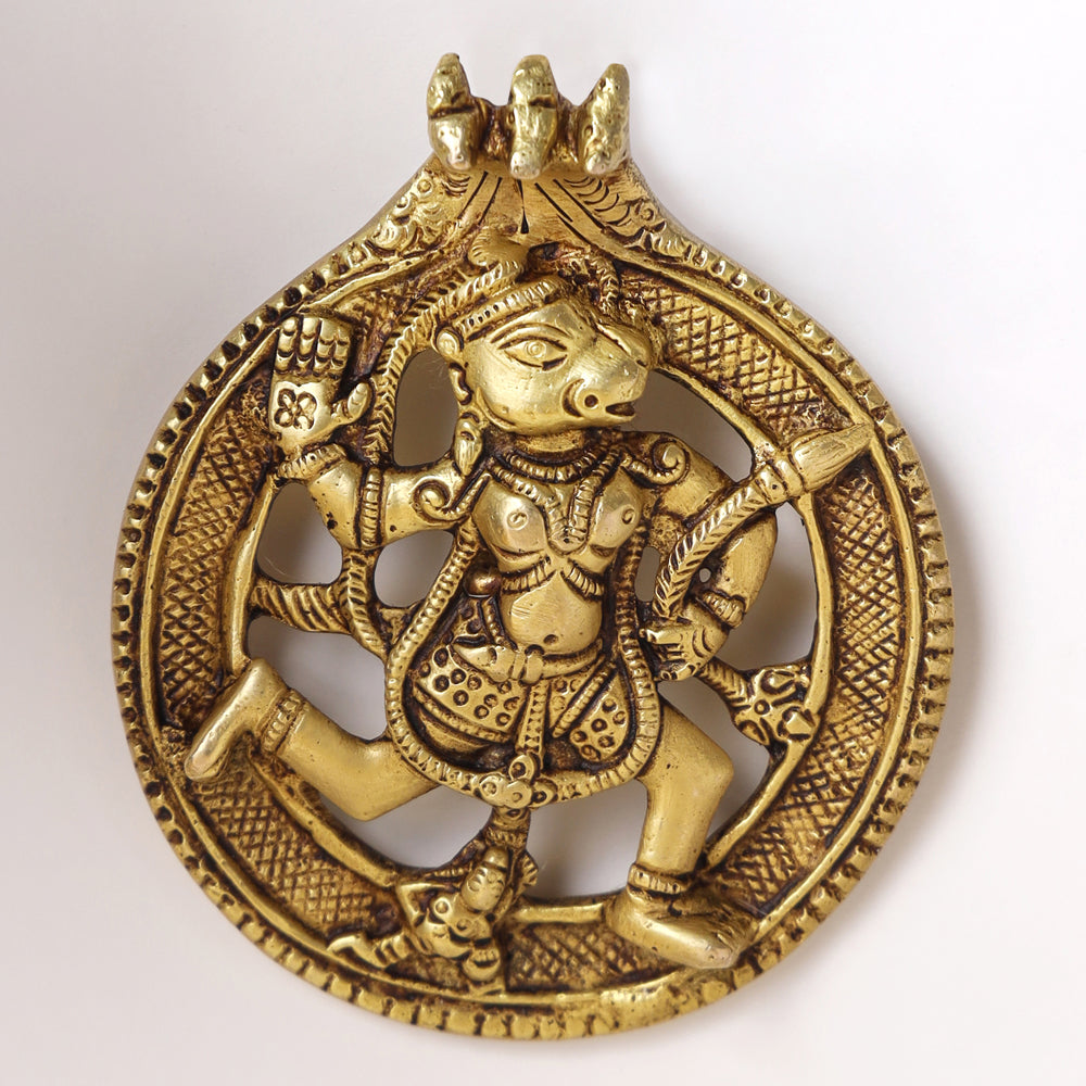 Brass Lord Hanuman Wall Hanging (5 Inch) Vedansh Craft