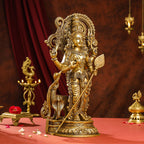 Brass Superfine Standing Lord Murugan/Kartikeya Idol (20 Inch) Vedansh Craft