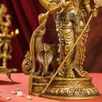 Brass Superfine Standing Lord Murugan/Kartikeya Idol (20 Inch) Vedansh Craft