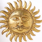 Brass Sun Face Wall Hanging (14.5 Inch) Vedansh Craft