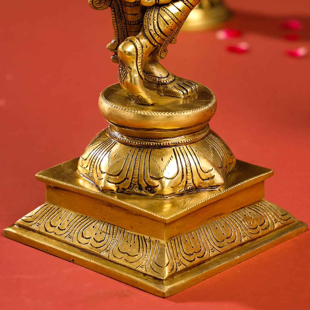 Brass Superfine Standing Lord Krishna Idol (15 Inch) Vedansh Craft