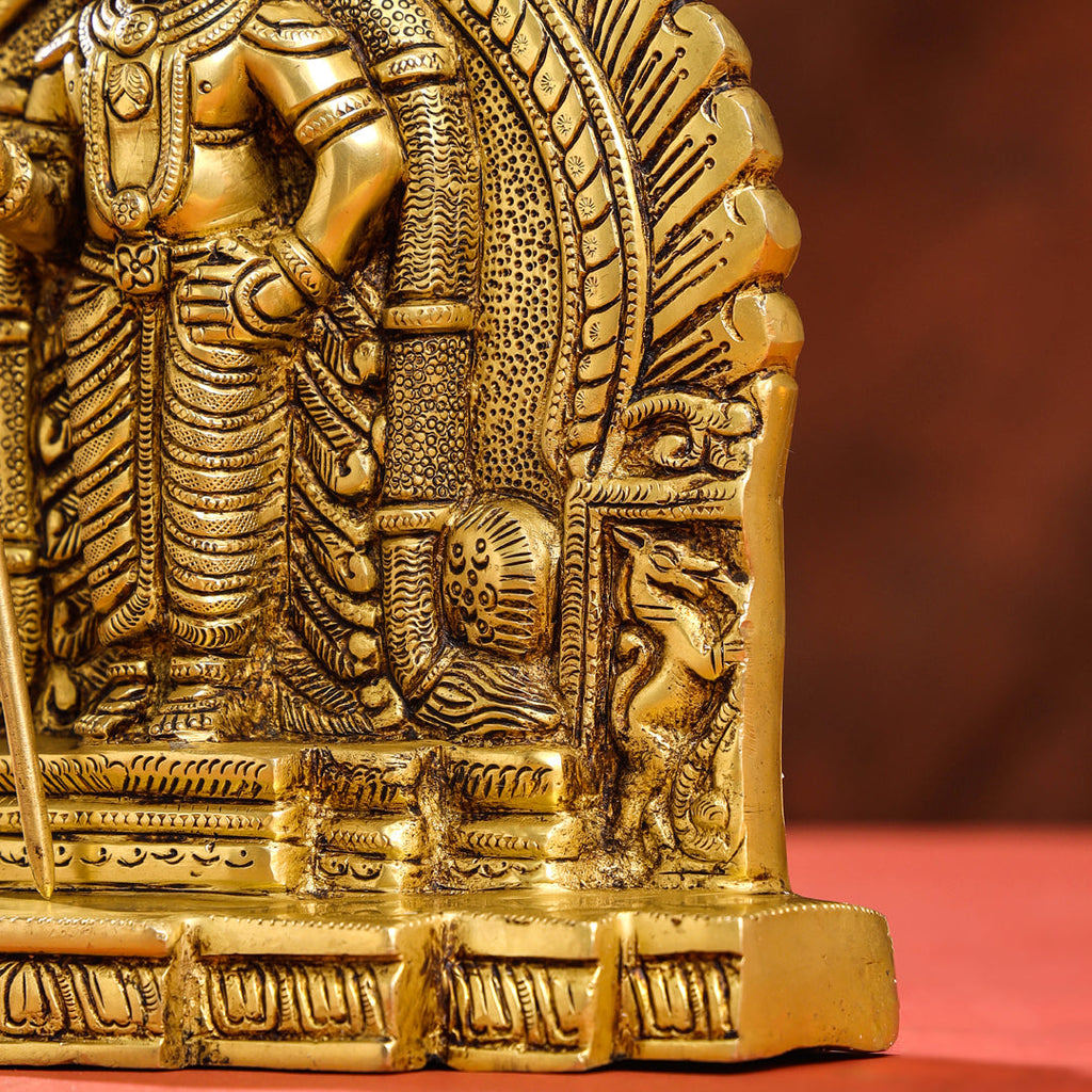 Brass Standing Lord Murugan/Kartikeya Idol (9.5 Inch) Vedansh Craft