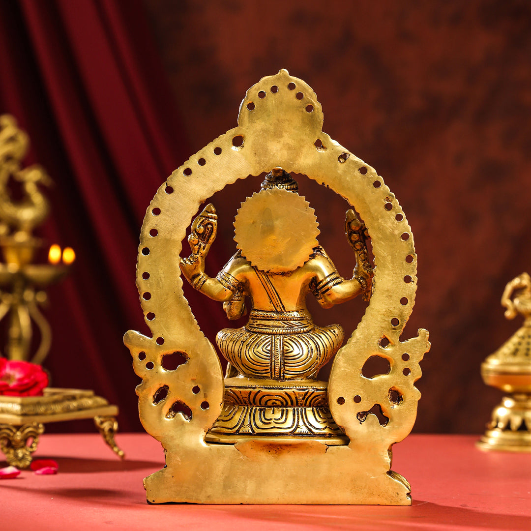 Brass Lord Sitting Ganesha Idol (11.2 Inch) Vedansh Craft